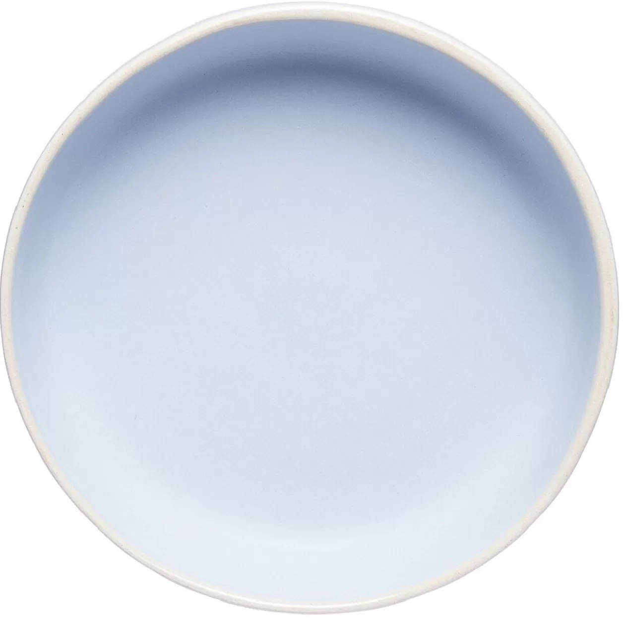 Assiette creuse en faïence bleu turquoise avec liseré crème>Gifi Fashion