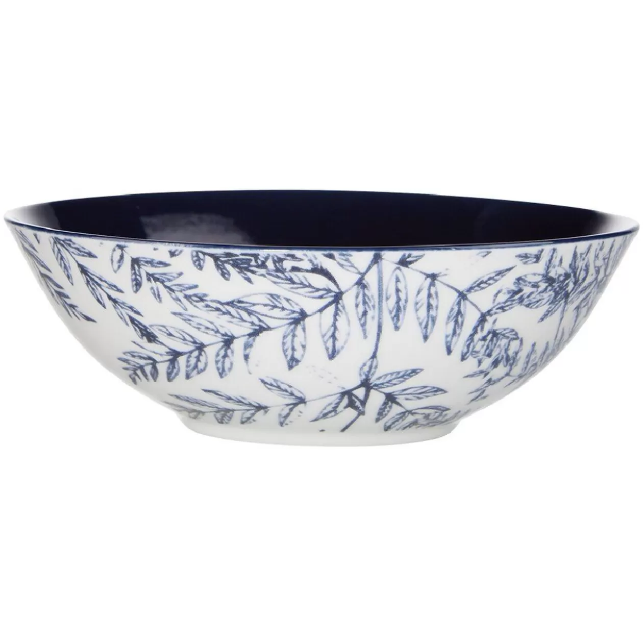 Assiette creuse en porcelaine décor feuillage>Gifi Clearance