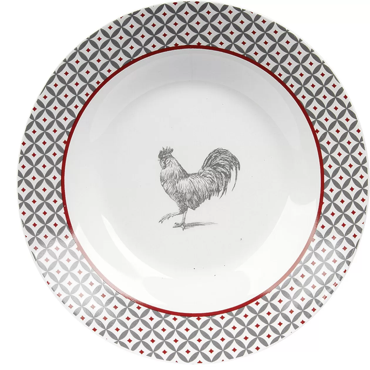 Assiette creuse esprit campagne design poule ø21 cm>Gifi Fashion