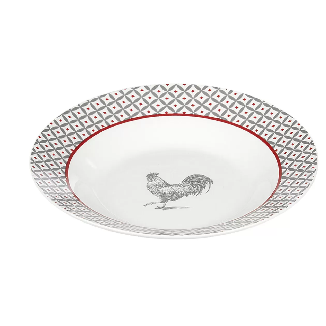 Assiette creuse esprit campagne design poule ø21 cm>Gifi Fashion