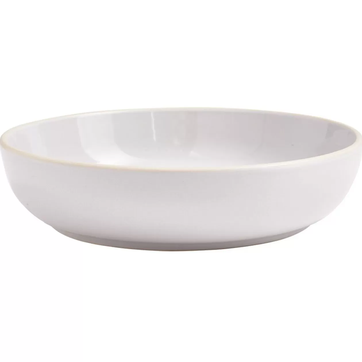 Assiette creuse faïence gris avec liseré crème>Gifi Clearance
