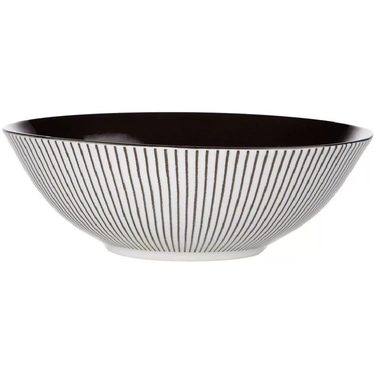 Assiette creuse rayure noire et blanche>Gifi Online