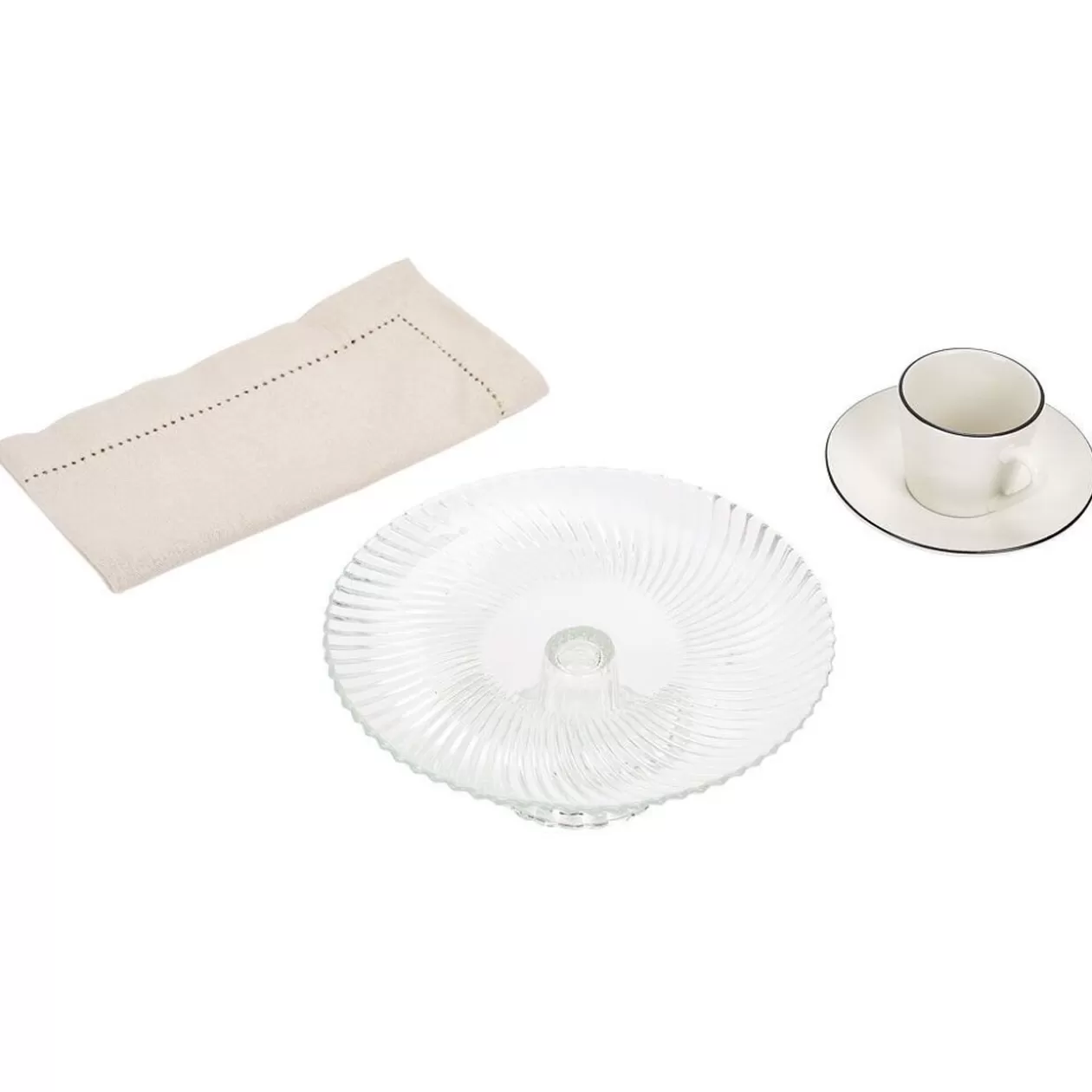 Gifi Assiette de présentation sur pied verre transparent Ø19,7xH8cm< Vaisselle Et Accessoires De Table