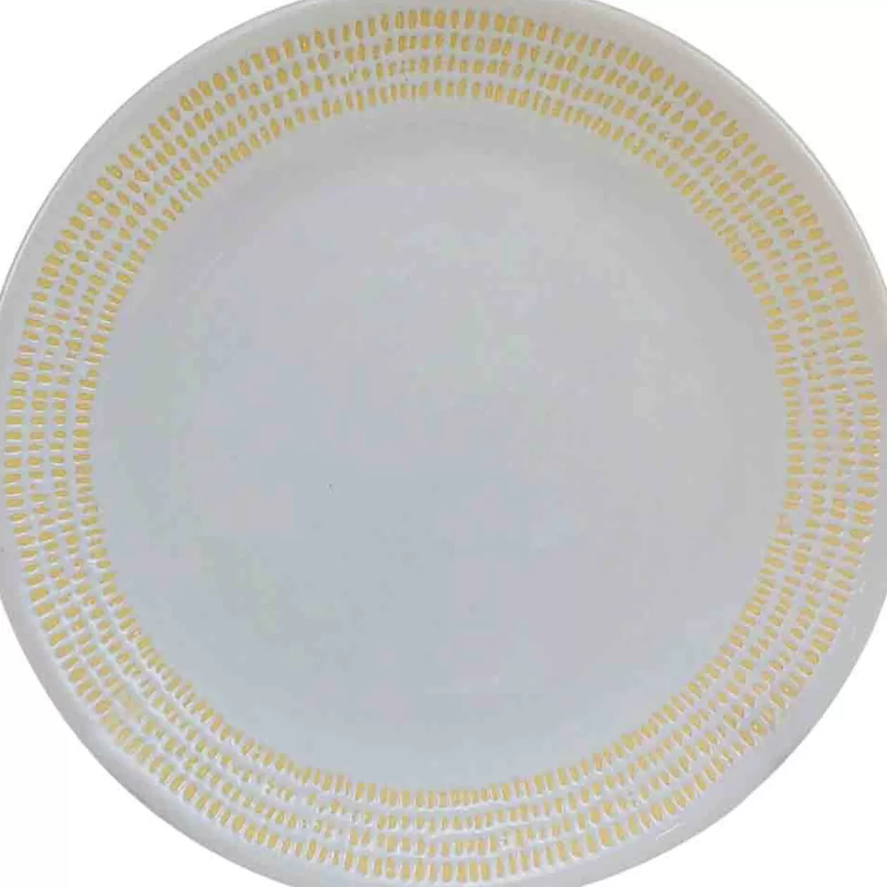Assiette dessert blanche contour grains de riz jaunes>Gifi Cheap