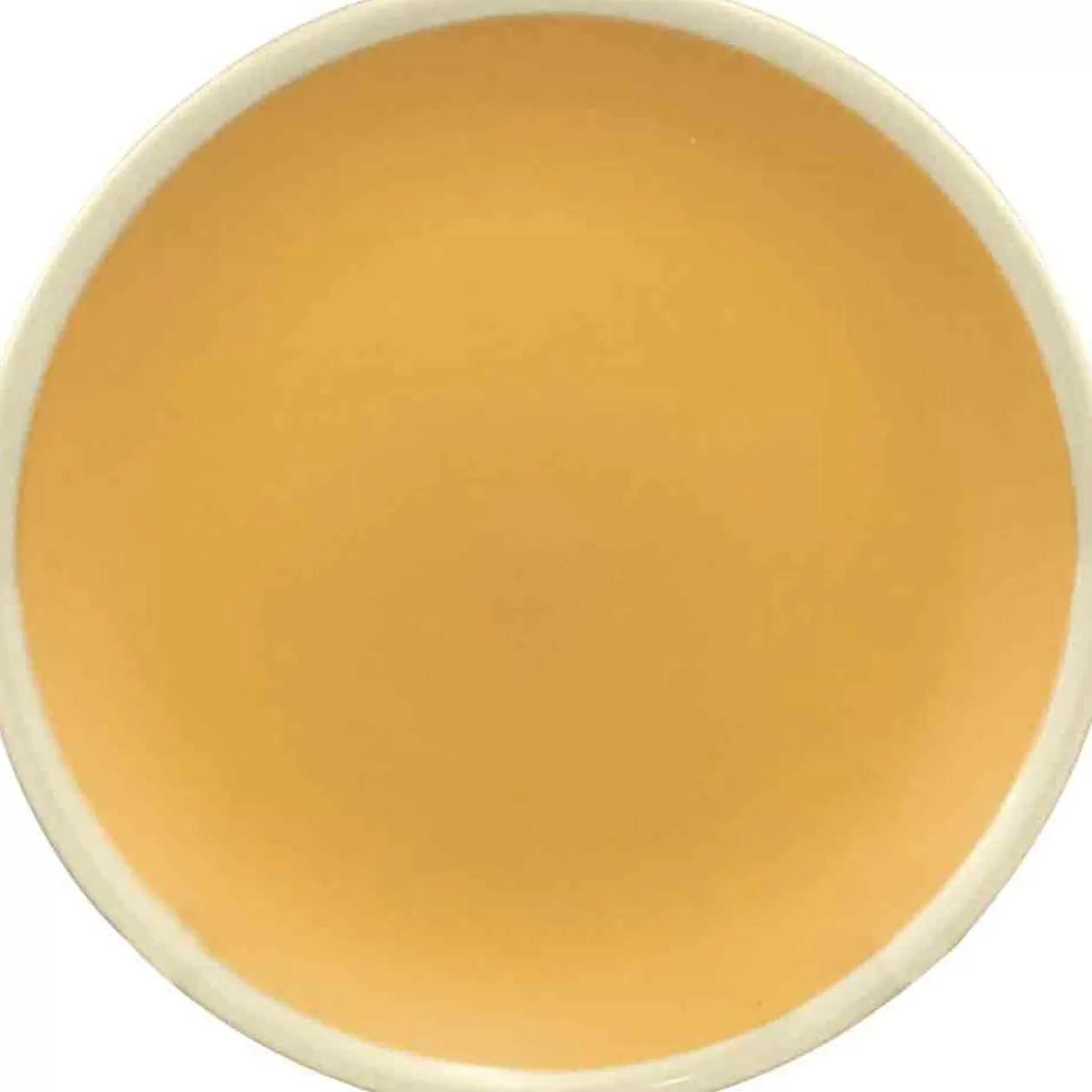 Assiette dessert ocre bordure blanche>Gifi Best