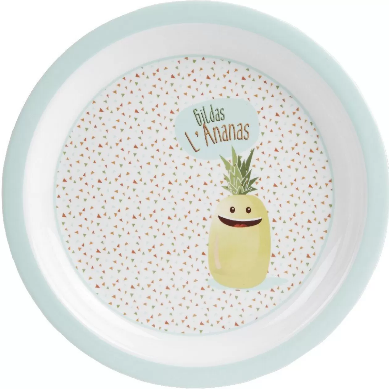 Assiette mélaminé enfant design Gildas l'Ananas>Gifi Store