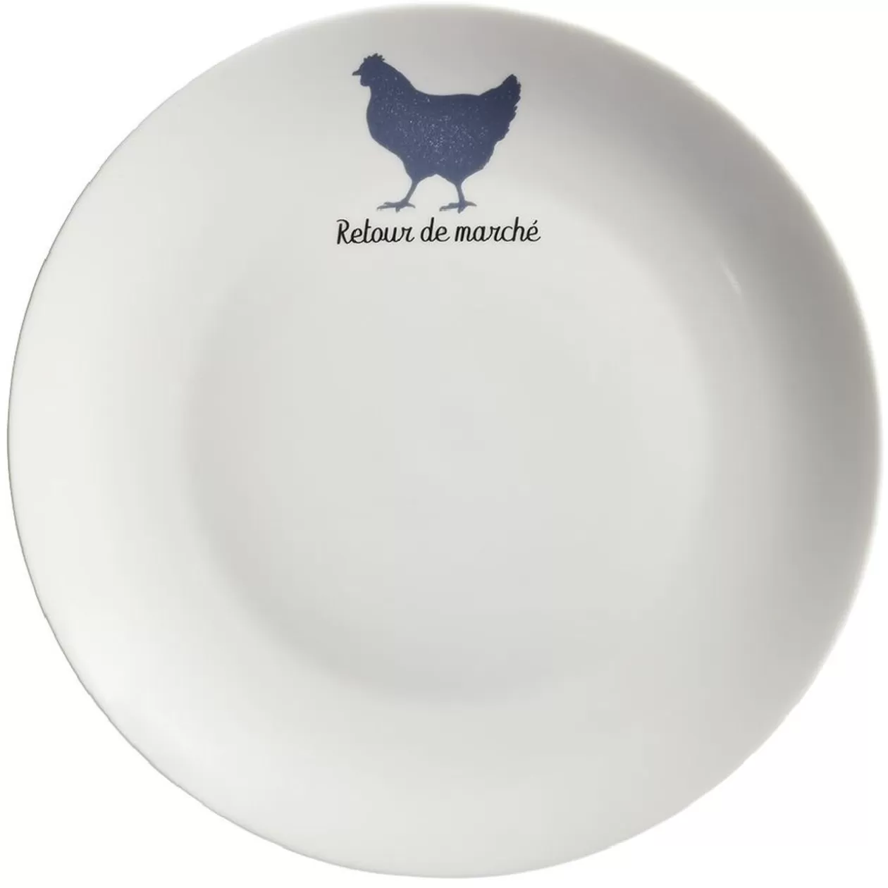Assiette plate beige motif poule>Gifi Flash Sale