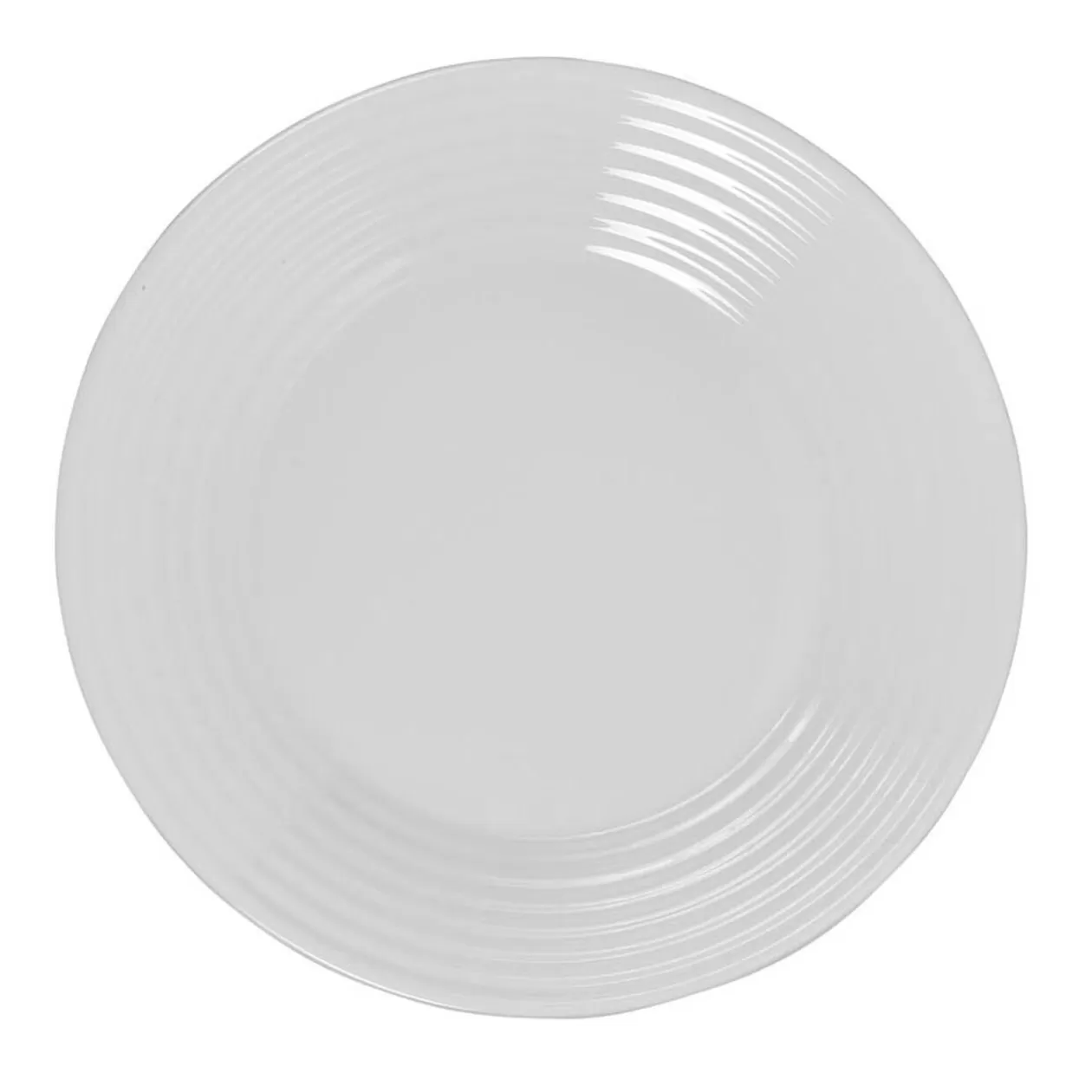 Assiette plate blanche Harena bord ligne en relief x6>Gifi Cheap