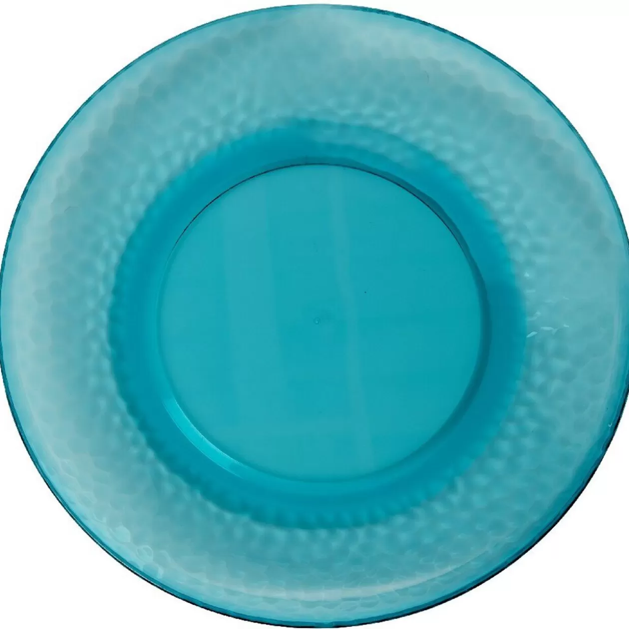Assiette plate bleue martelé x4>Gifi Fashion
