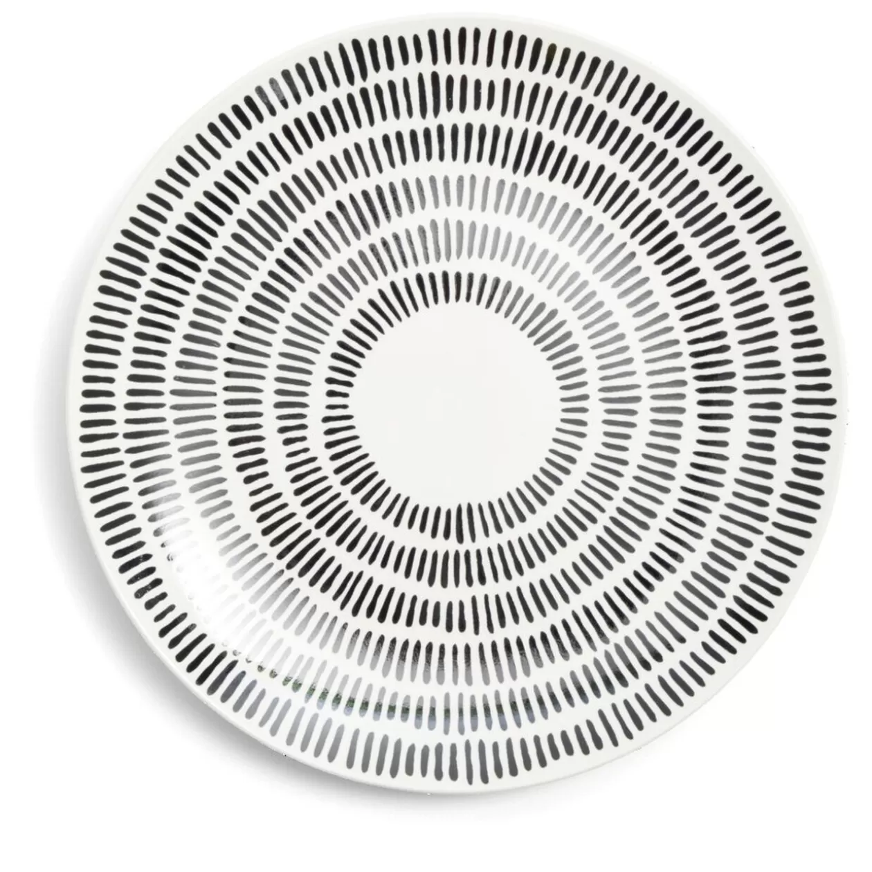 Gifi Assiette plate Dakar porcelaine noir et blanc Ø27cm< Vaisselle Et Accessoires De Table