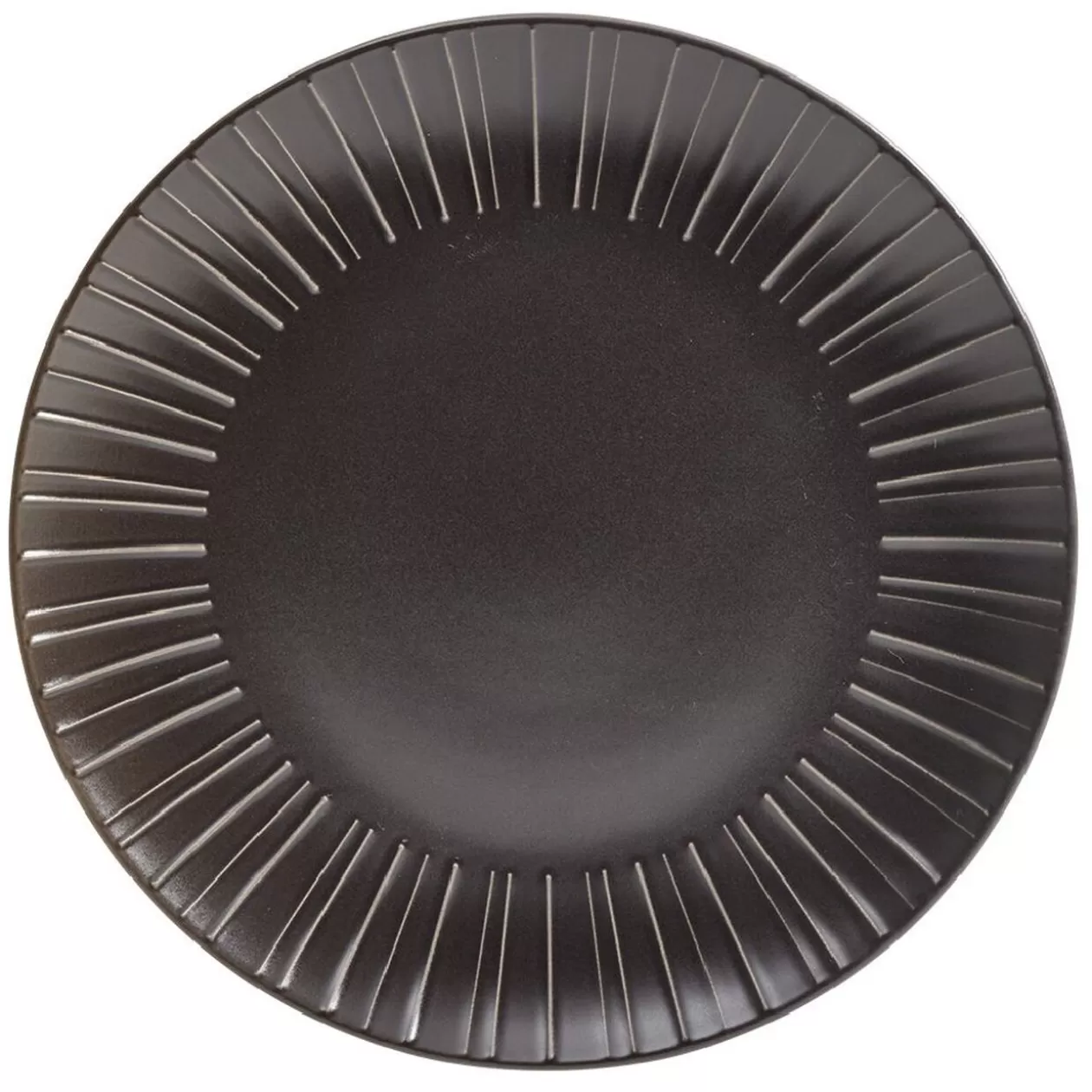 Assiette plate en céramique noir Ø27cm>Gifi Cheap