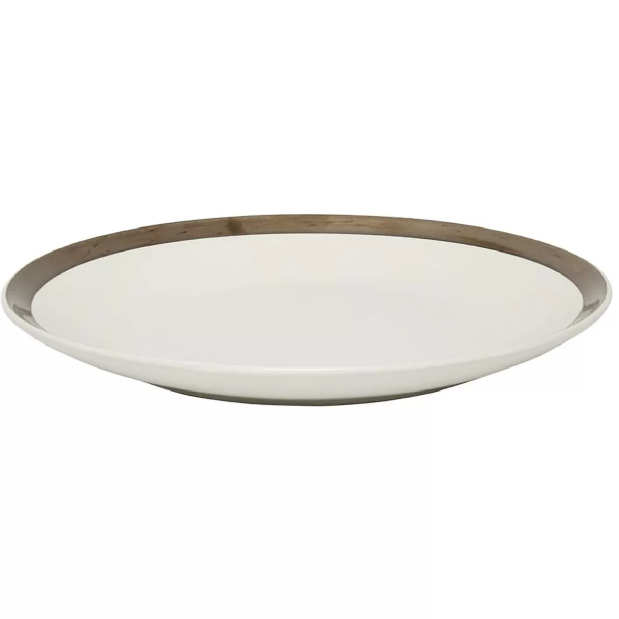 Assiette plate en faïence avec liseré doré>Gifi Best Sale
