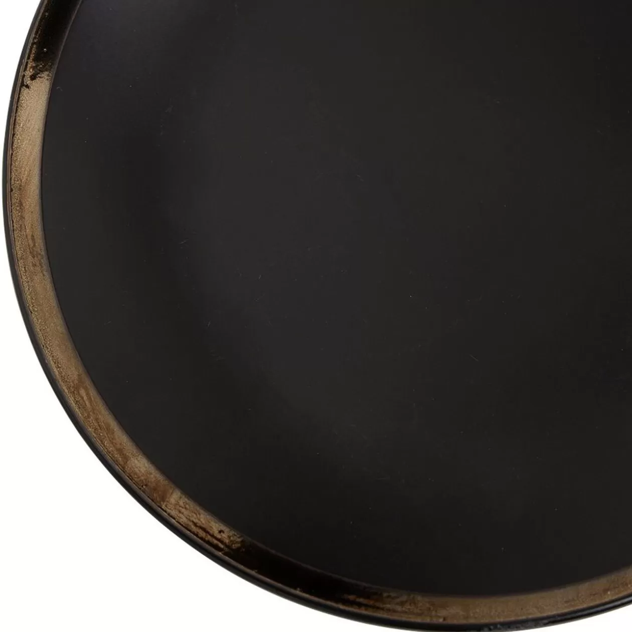 Assiette plate en faïence avec liseré doré>Gifi Best Sale