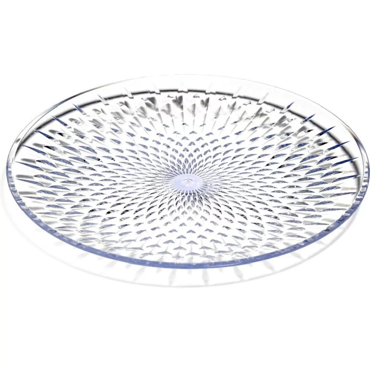 Assiette plate en plastique transparent effet martelé>Gifi Store