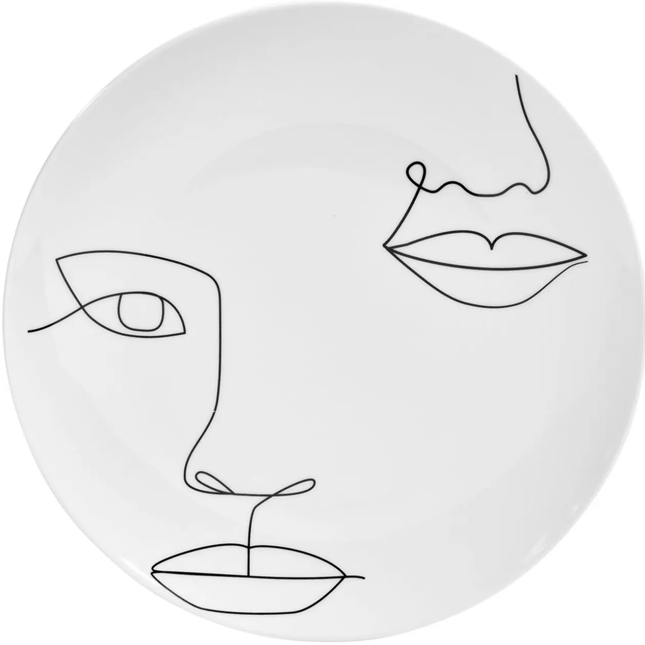Assiette plate en porcelaine blanche>Gifi Hot