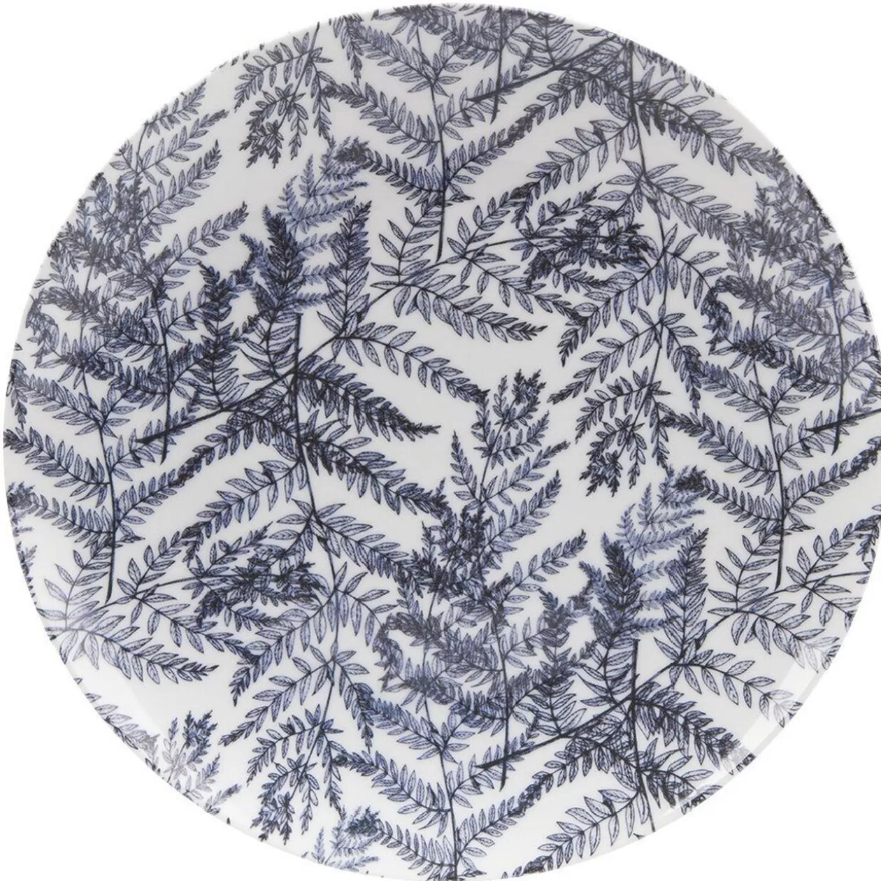 Assiette plate en porcelaine décor feuillage>Gifi Discount