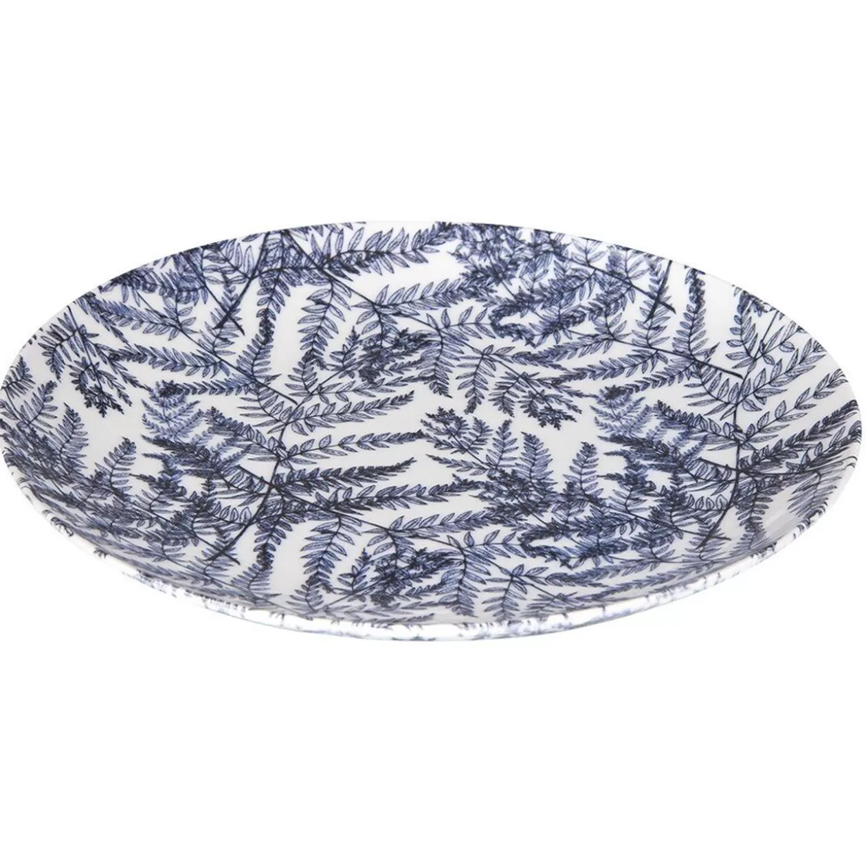 Assiette plate en porcelaine décor feuillage>Gifi Discount