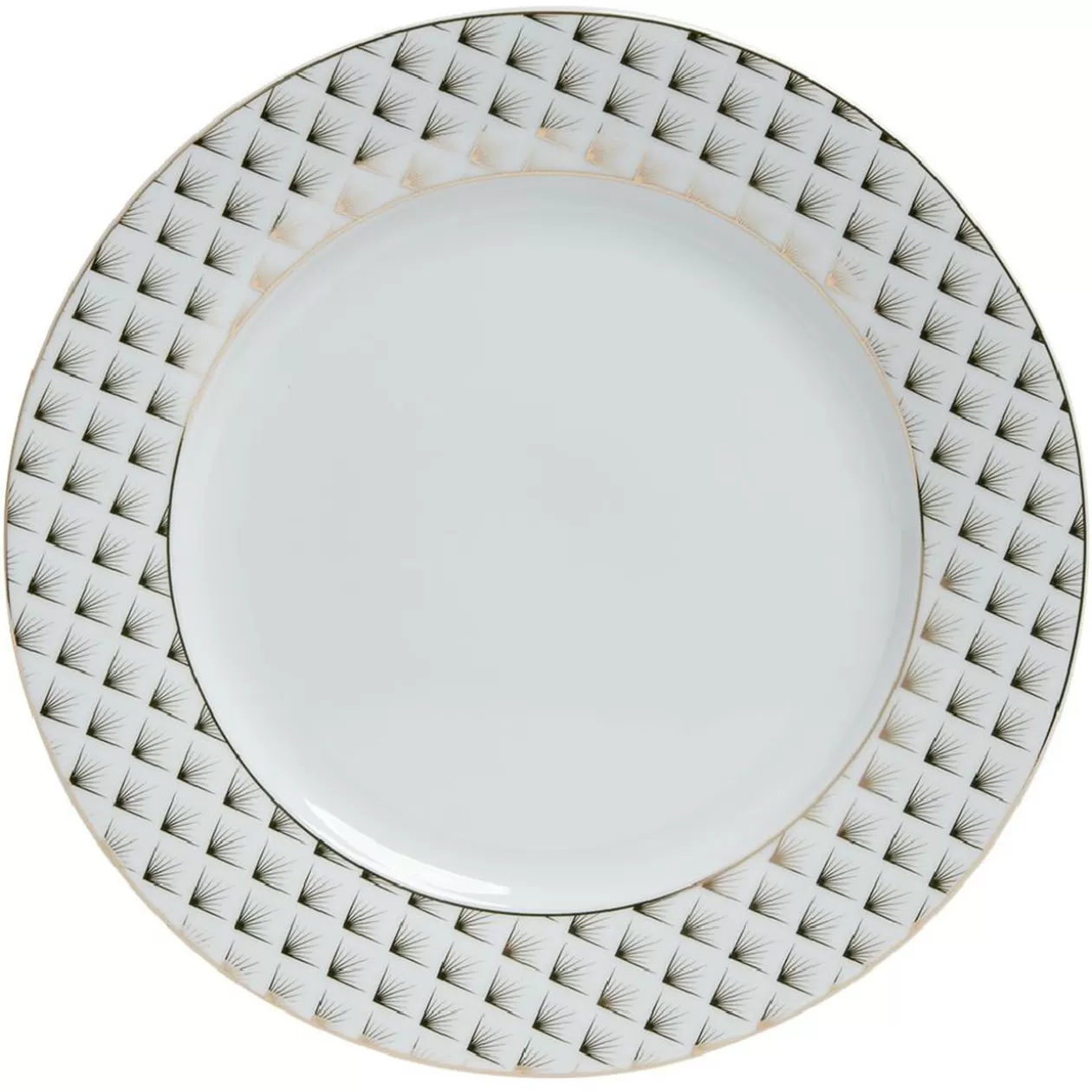 Assiette plate en porcelaine motif doré>Gifi Flash Sale