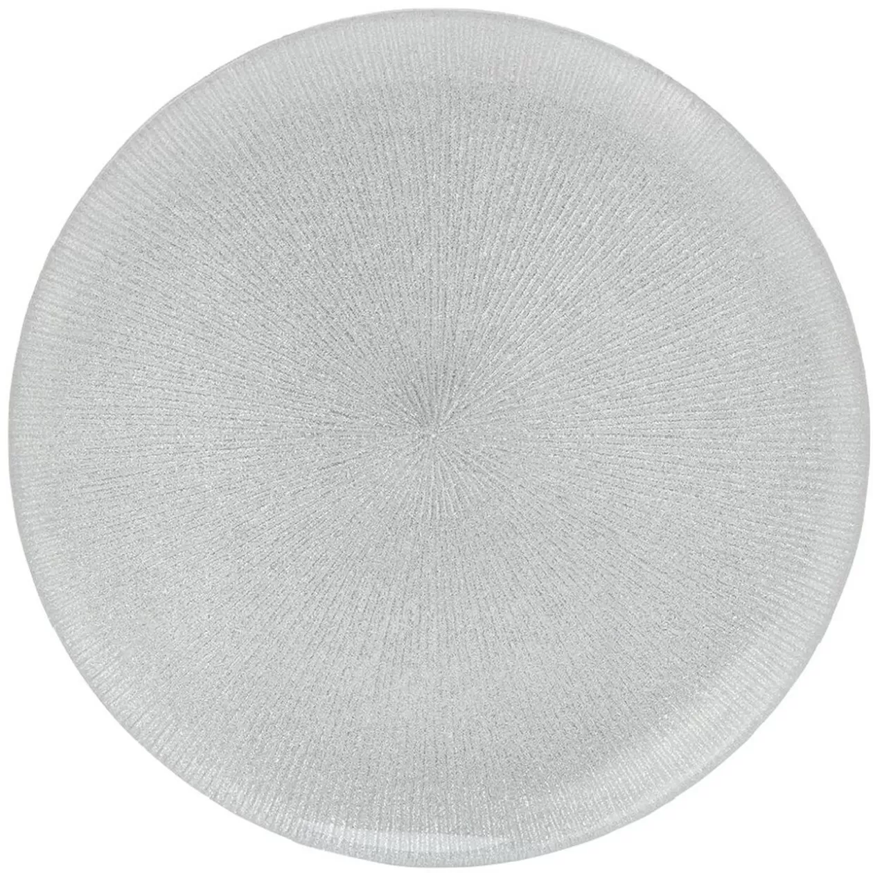Assiette plate en verre strié gris argenté>Gifi Cheap