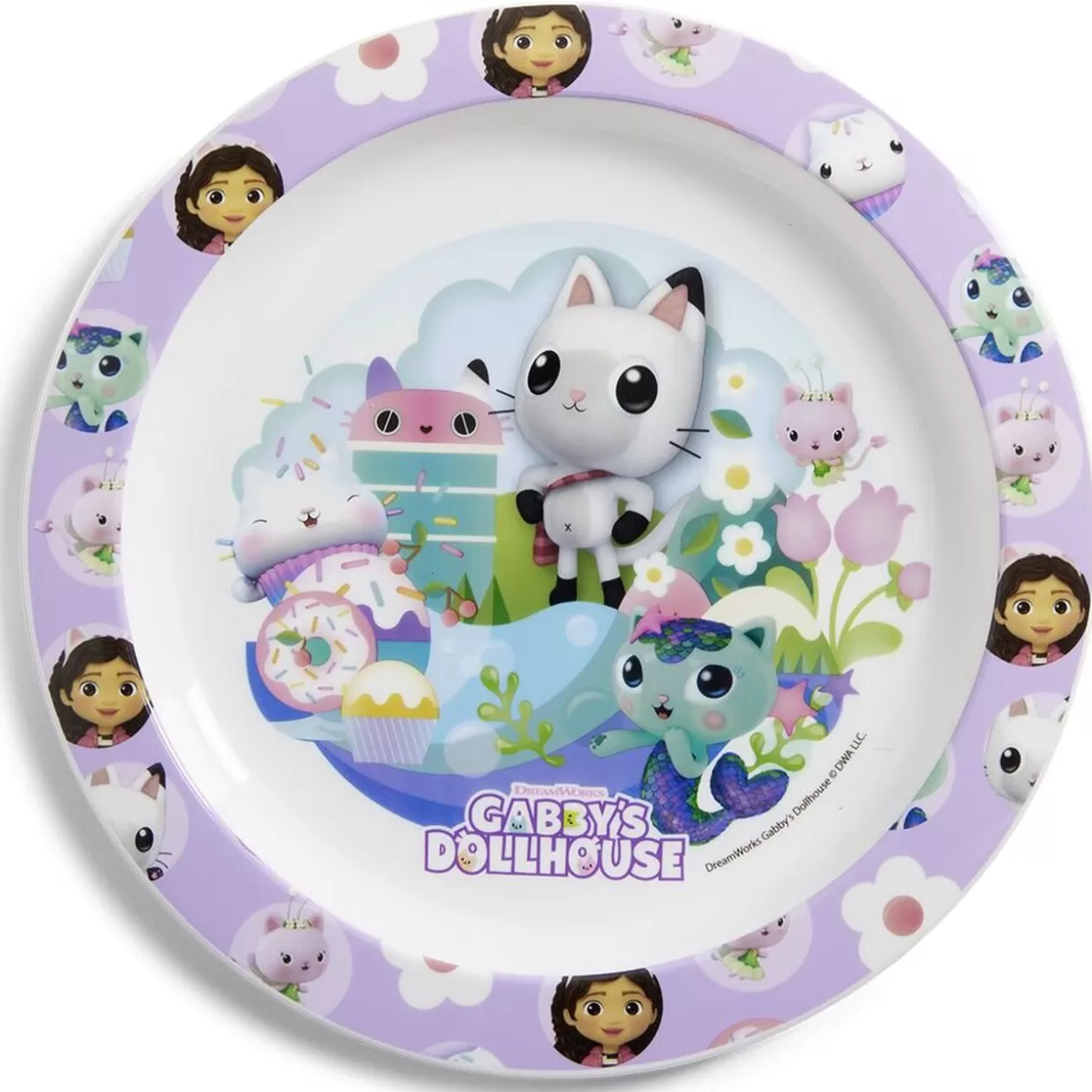 Assiette plate enfant Gabby et la Maison Magique plastique Ø22cm>Gifi Best