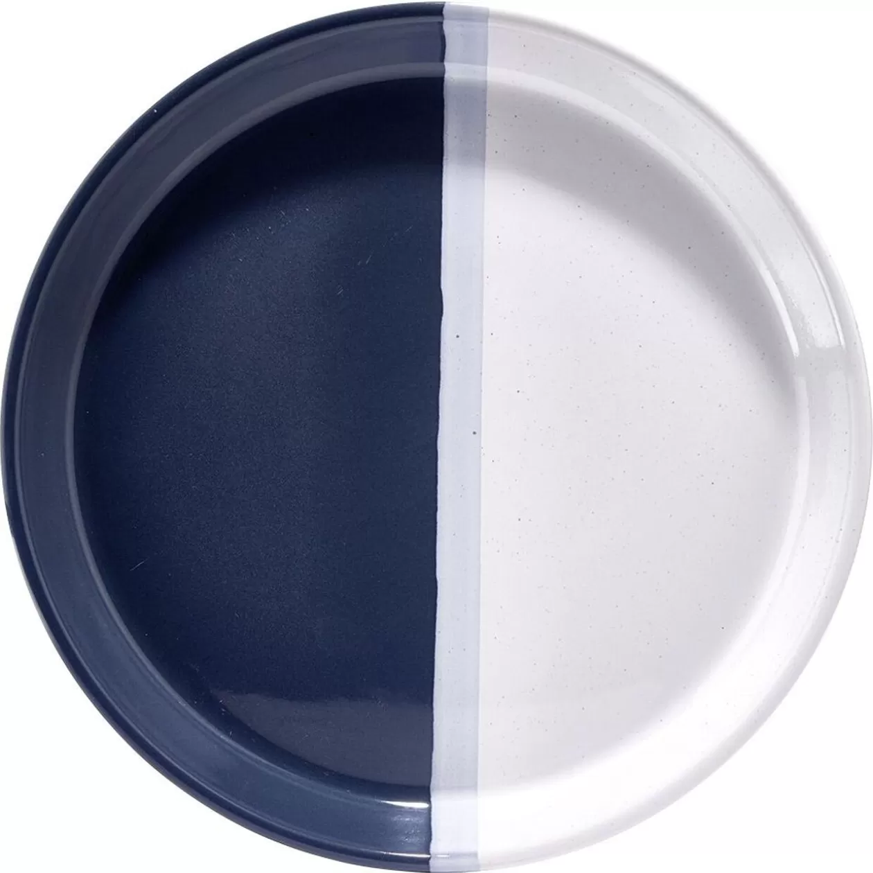Assiette plate faïence blanc et gris Ø26cm>Gifi Fashion