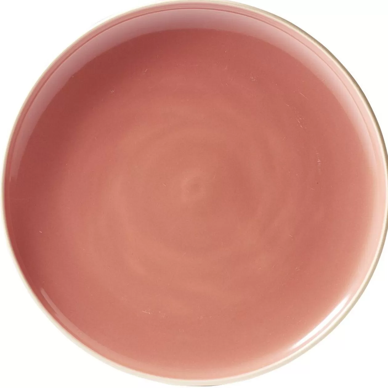 Assiette plate faïence Terracotta avec liseré crème>Gifi Hot