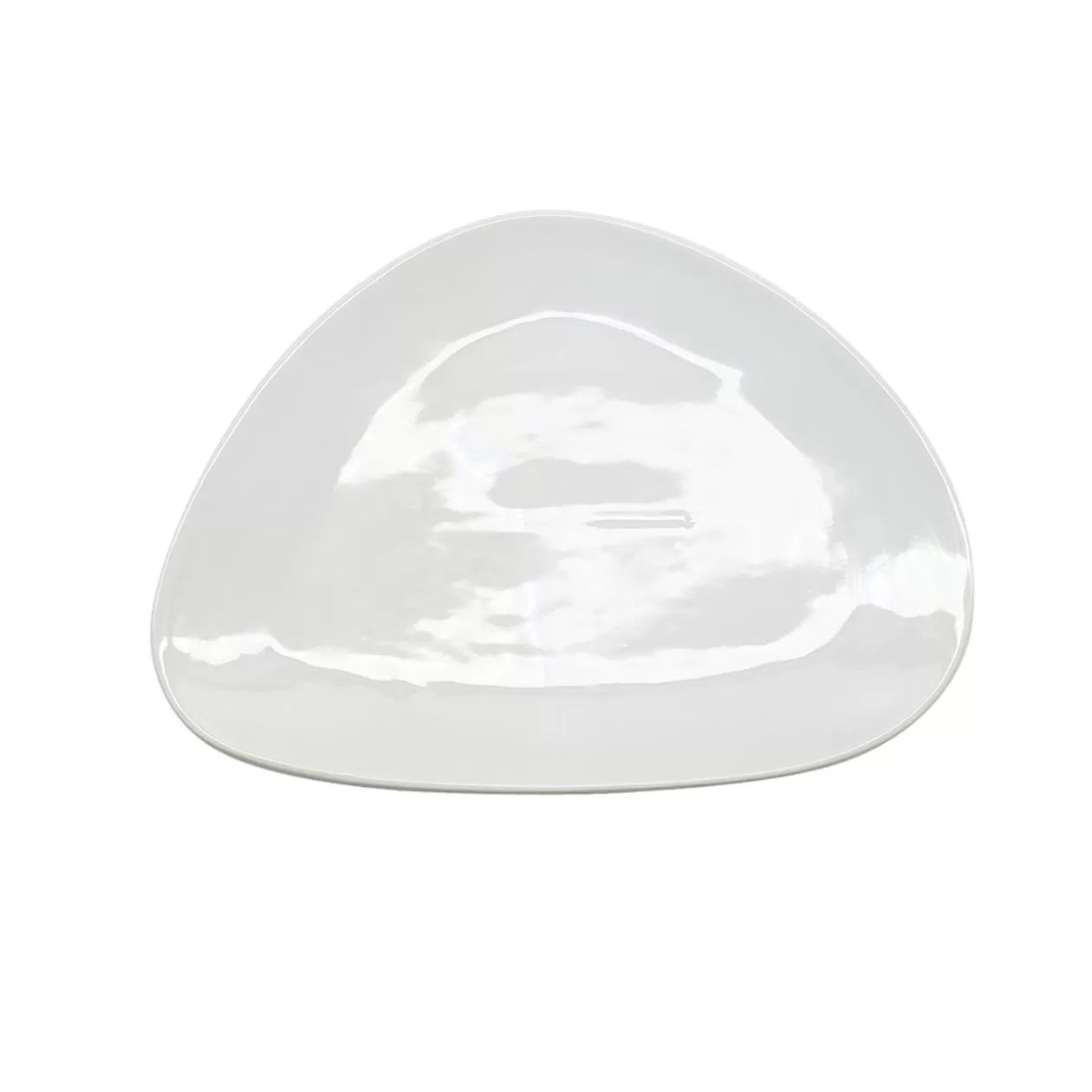 Assiette plate forme galet blanc>Gifi Discount