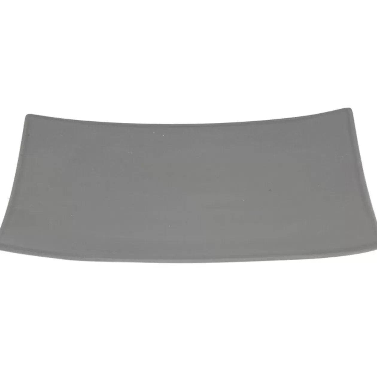 Assiette plate grise recourbée>Gifi Outlet