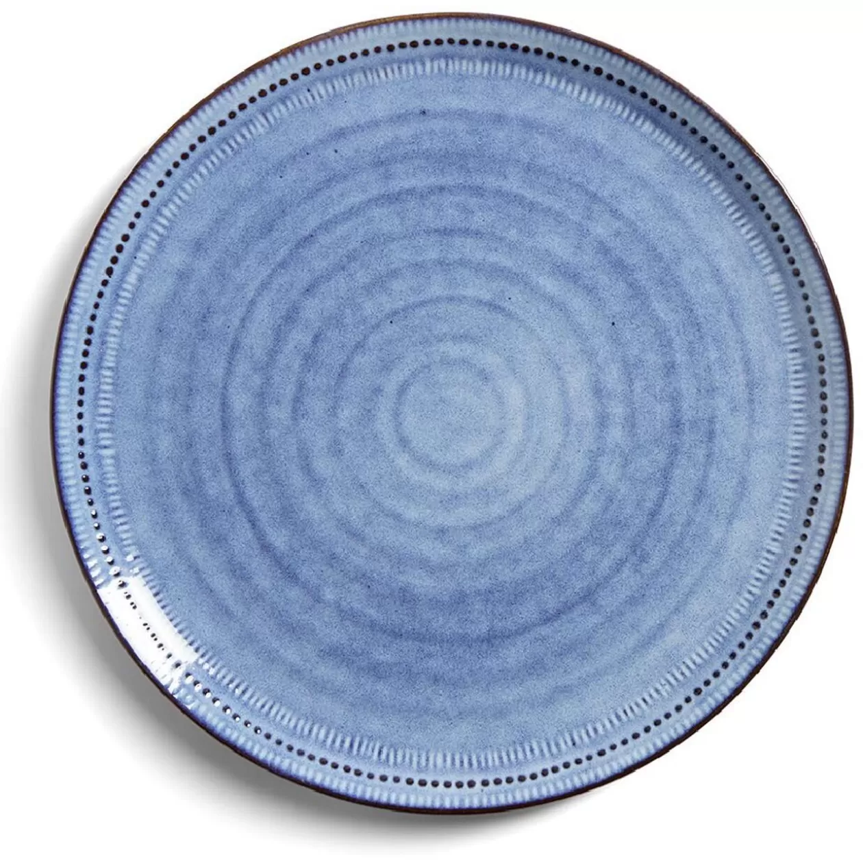 Assiette plate grès bleu Ø27,5cm>Gifi Hot