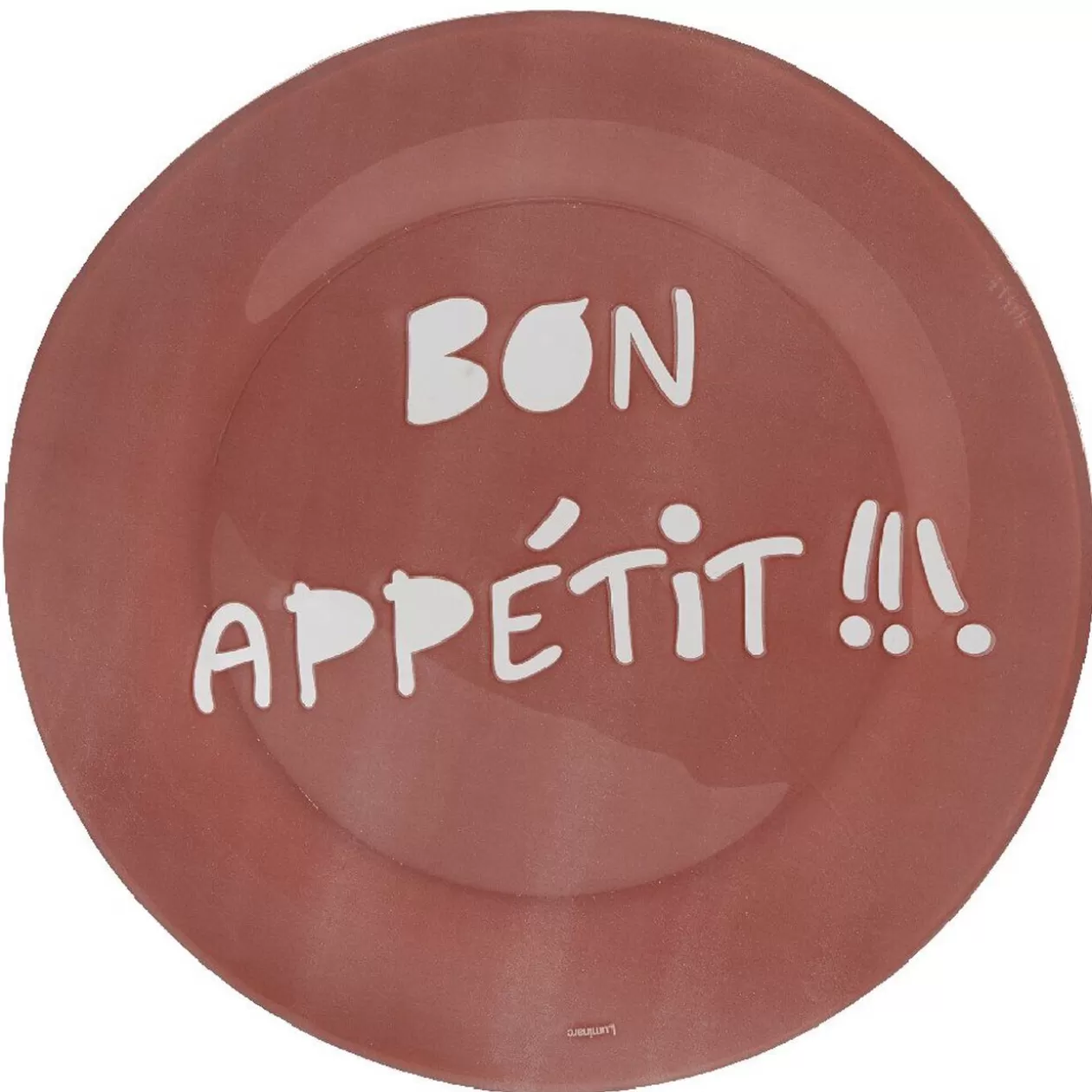 Assiette plate Luminarc rouge design Bon appétit>Gifi Fashion