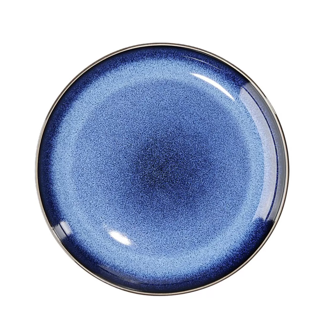 Gifi Assiette plate Météor en porcelaine bleu Ø20cm< Vaisselle Et Accessoires De Table