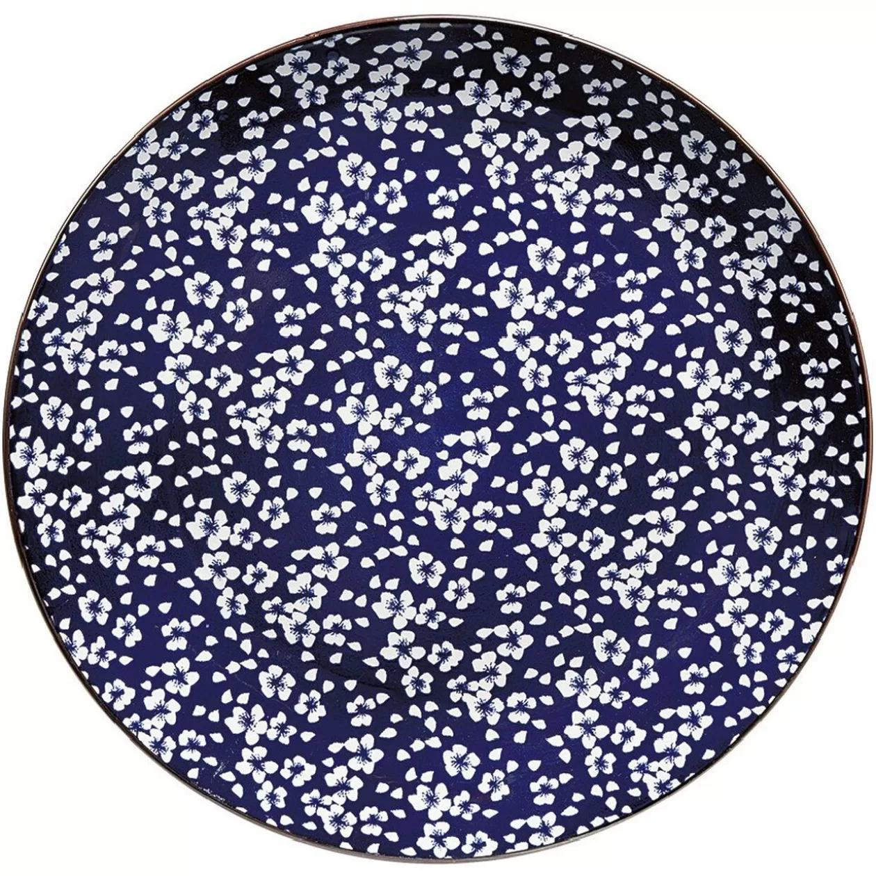 ASSIETTE PLATE RONDE BLEU ET BLANC>Gifi Best