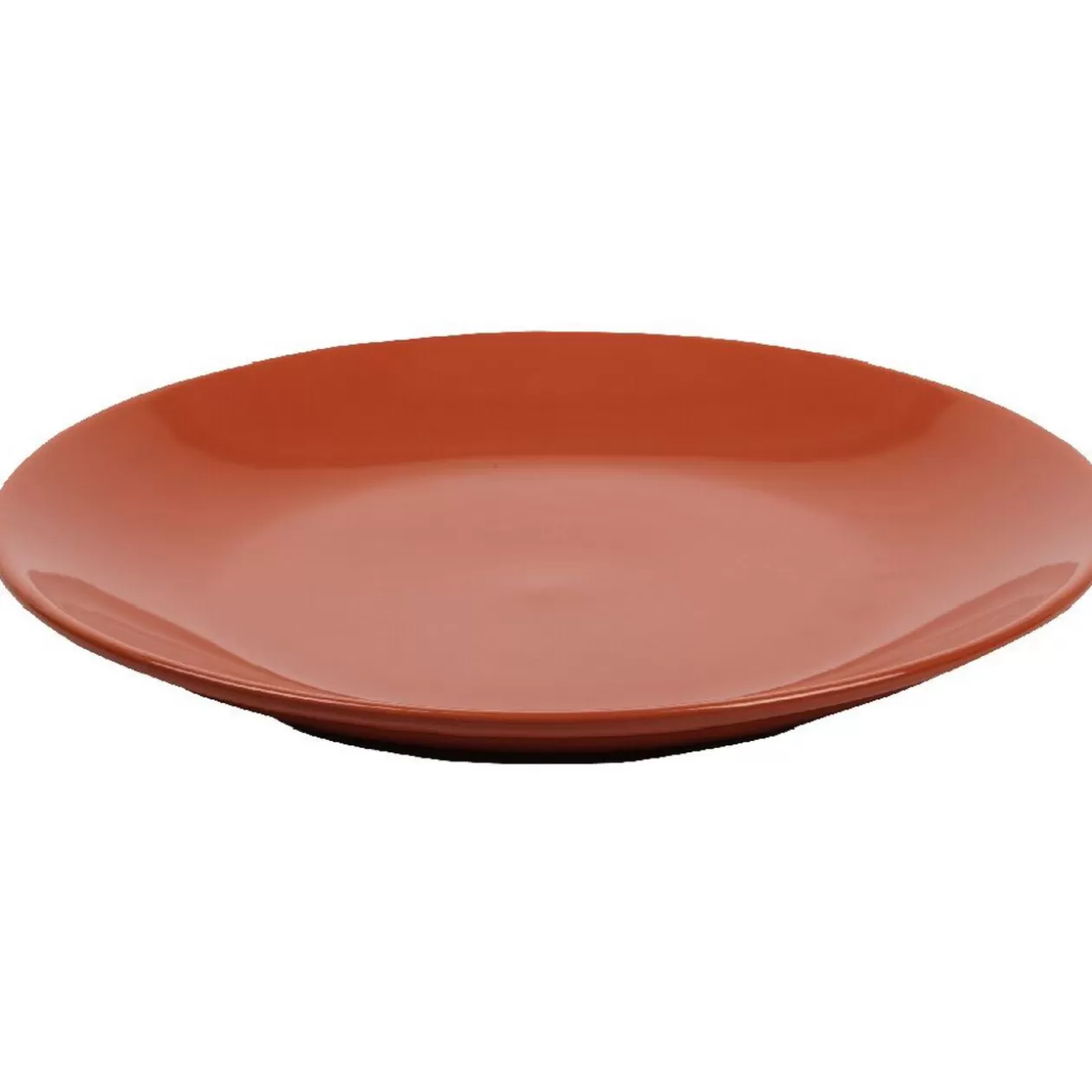 Assiette plate ronde corail unie>Gifi Shop
