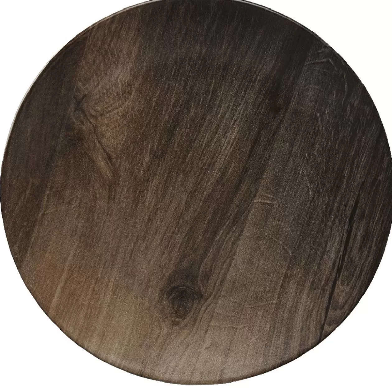 Assiette plate ronde décor imitation bois>Gifi Flash Sale