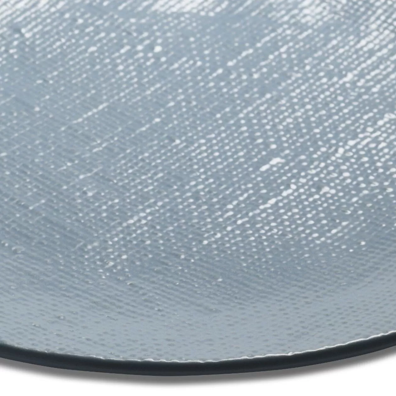 Assiette plate ronde en grès reliefbleu>Gifi Fashion