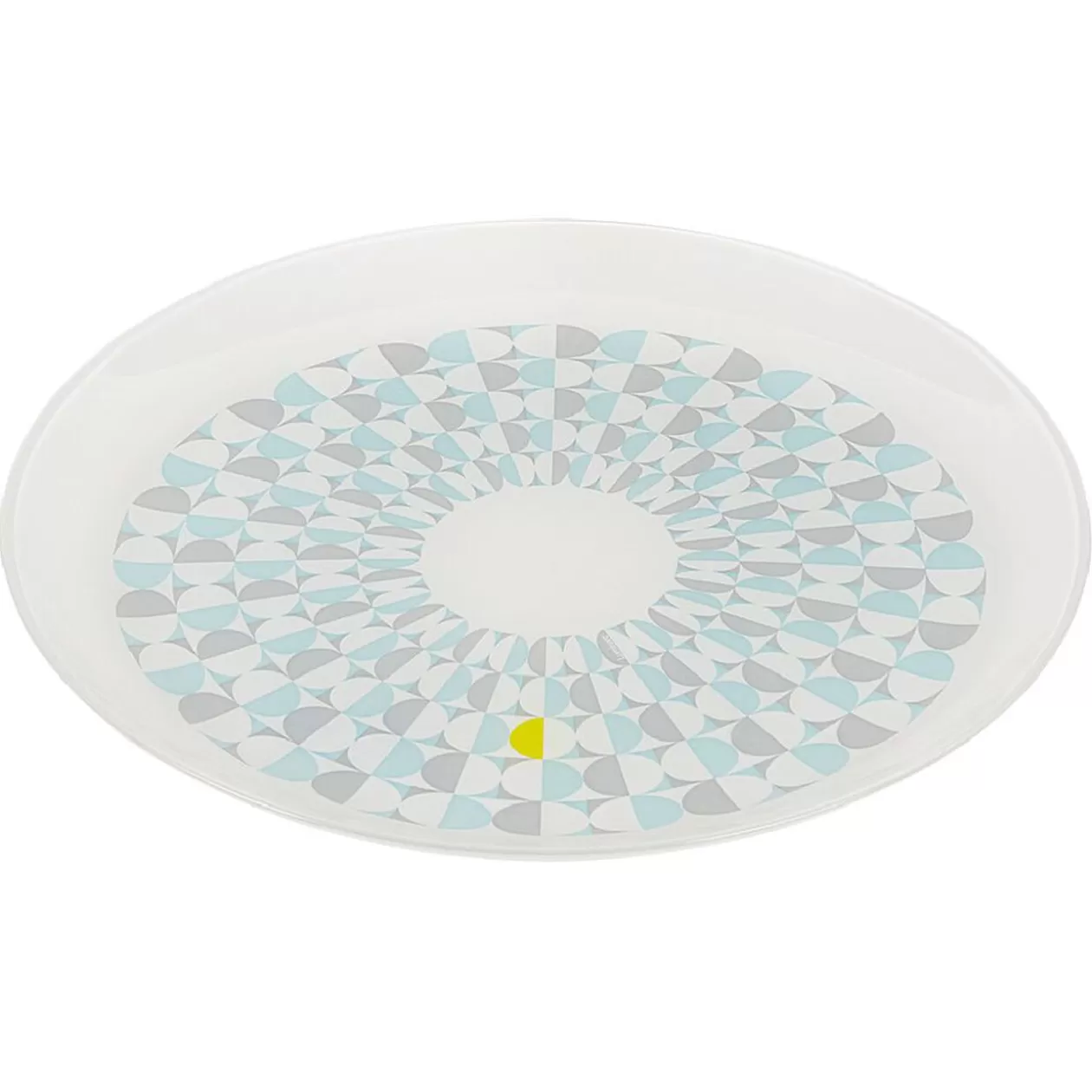Assiette plate ronde en verre Boreas motif géométrique>Gifi Flash Sale