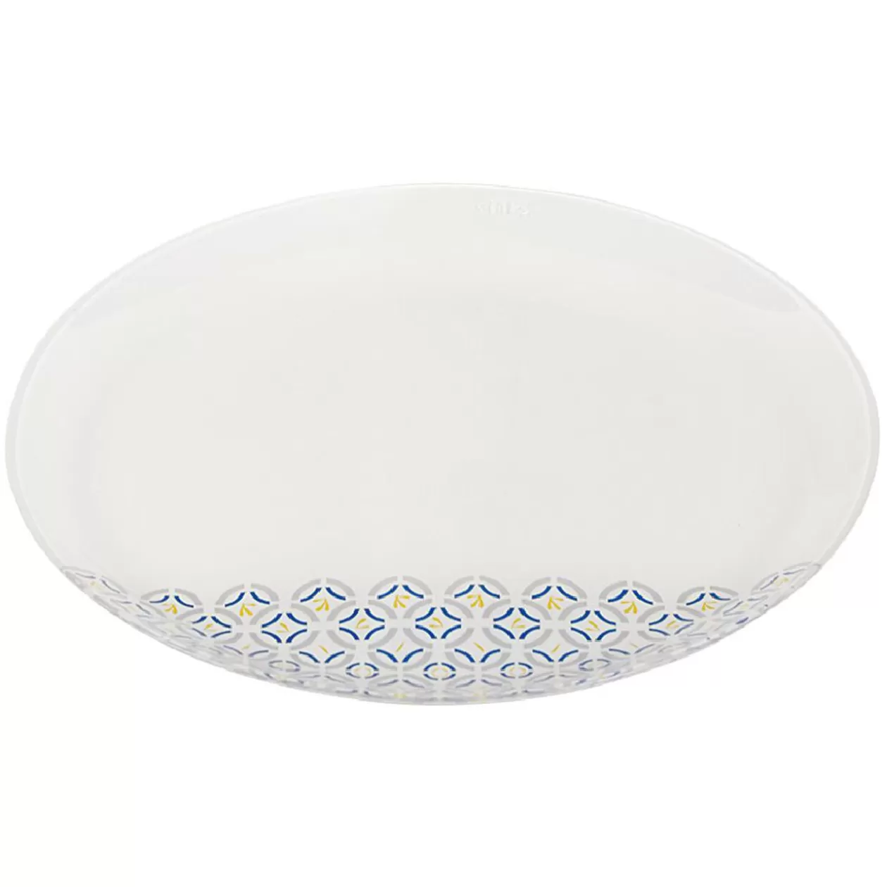 Assiette plate ronde en verre Eleni motif géométrique>Gifi Best Sale