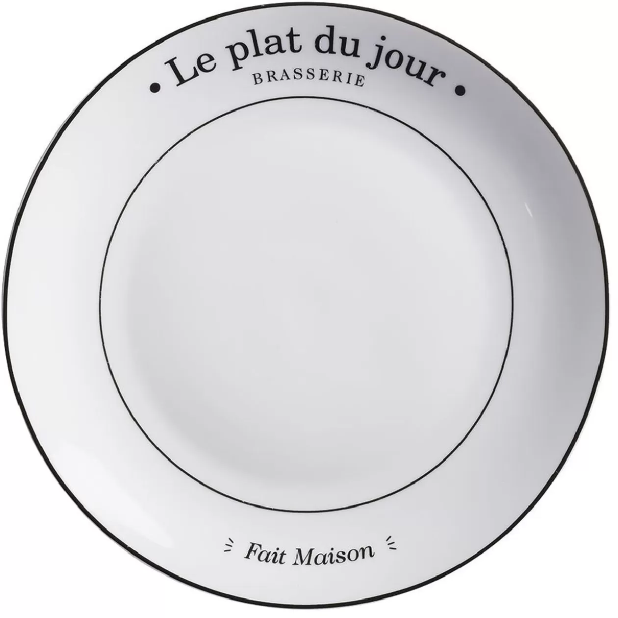 Assiette plate ronde Le plat du jour>Gifi Discount
