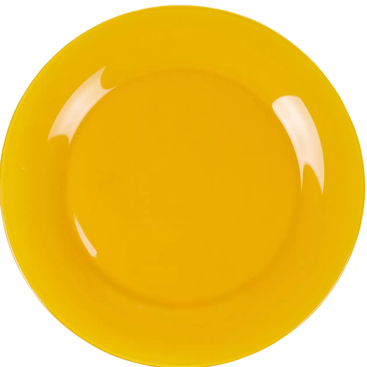 Assiette plate ronde Luminarc unie jaune moutarde Zana>Gifi Discount