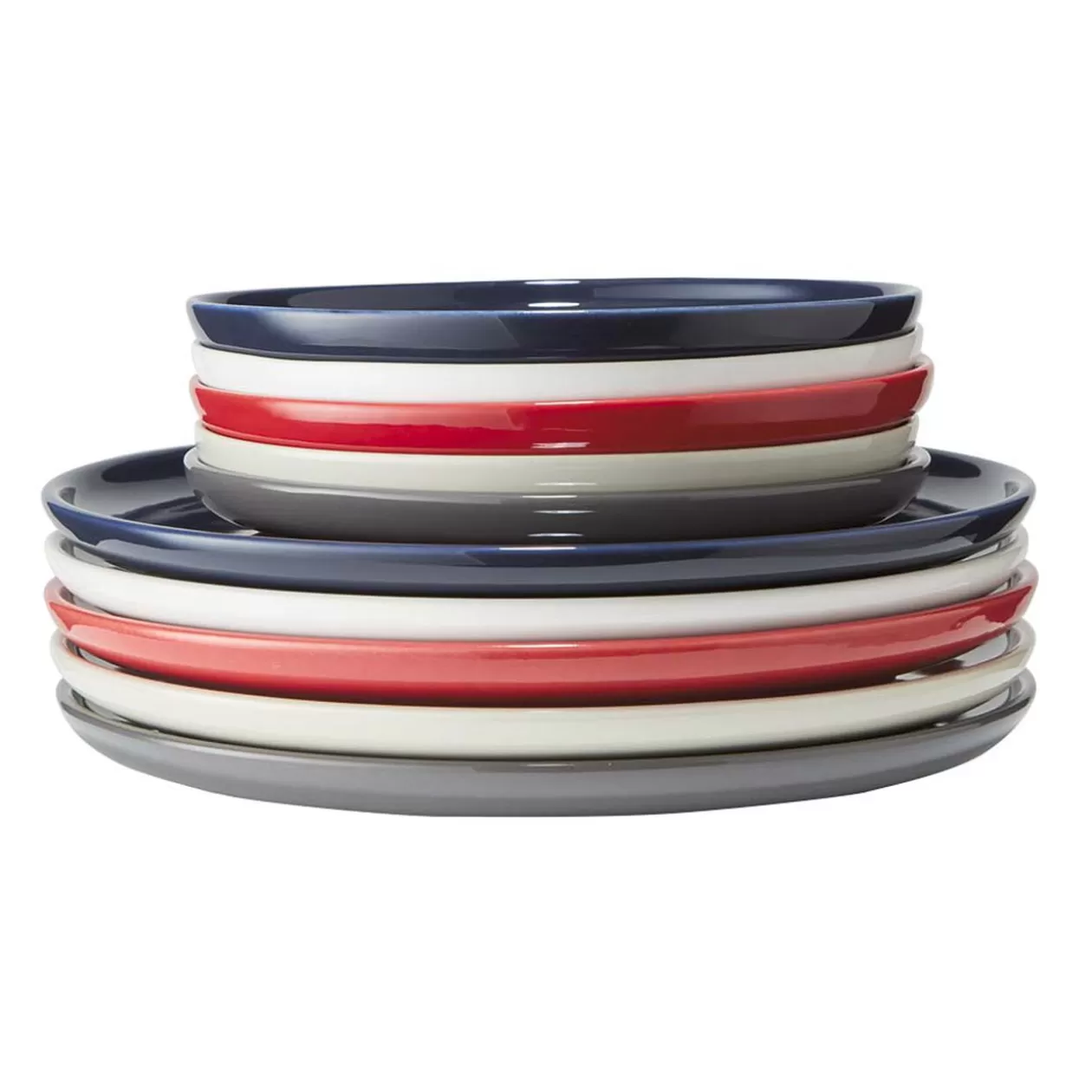 Assiette plate ronde Oslo grise>Gifi Clearance
