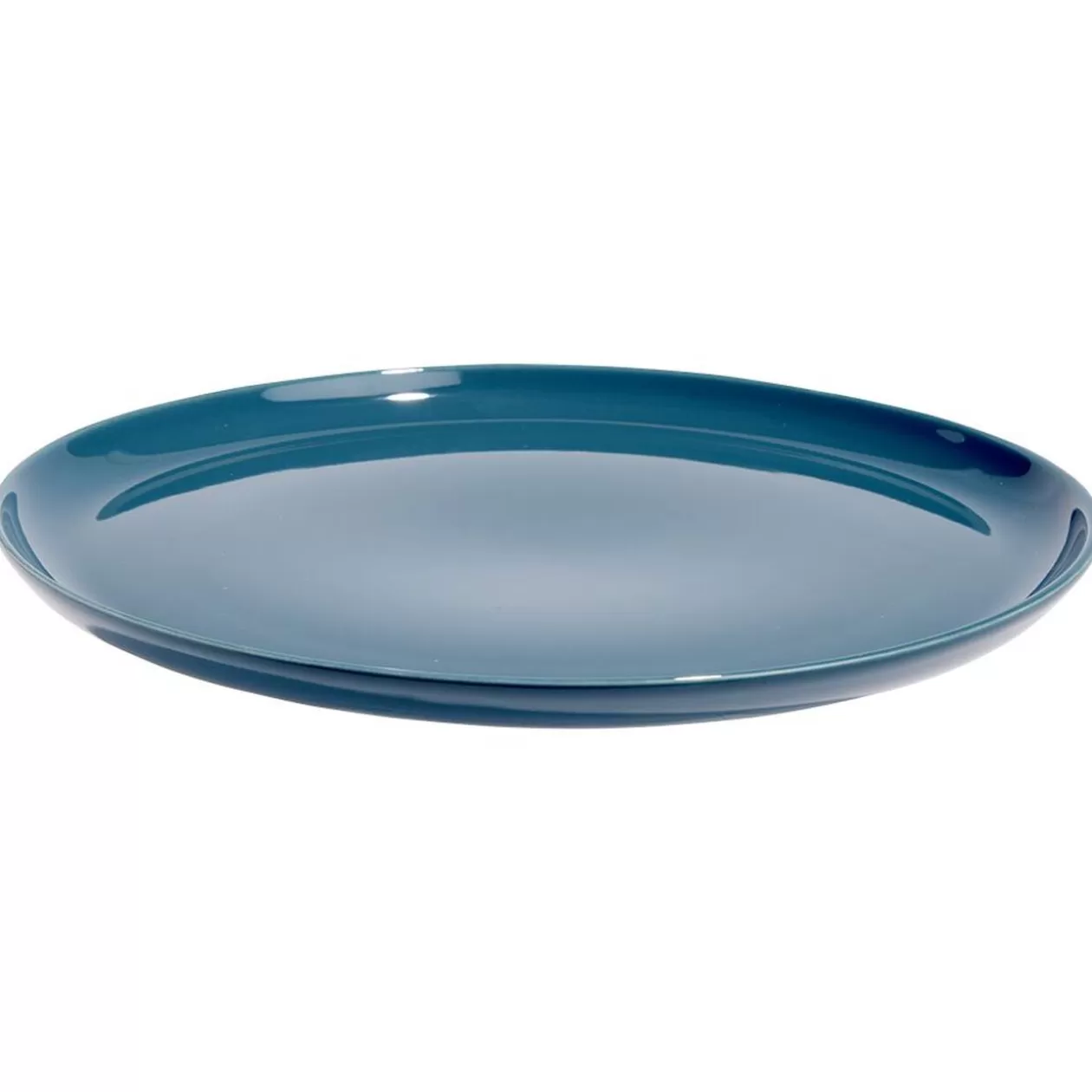 Assiette plate ronde Oslo porcelaine bleu uni>Gifi Cheap
