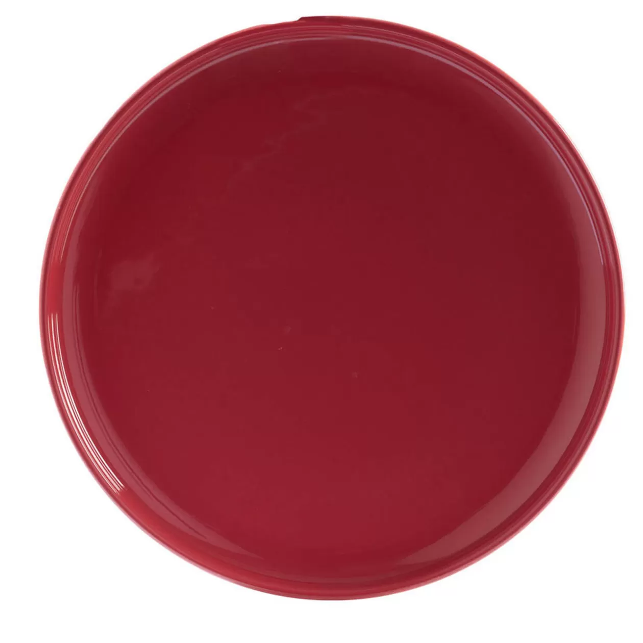 Assiette plate ronde Oslo rouge>Gifi New