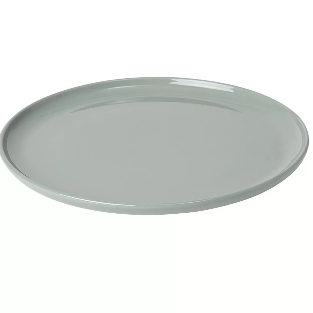 Assiette plate ronde Oslo vert d'eau>Gifi Shop