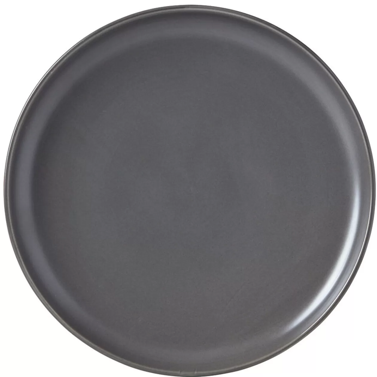 Assiette plate ronde uni gris mat>Gifi Hot