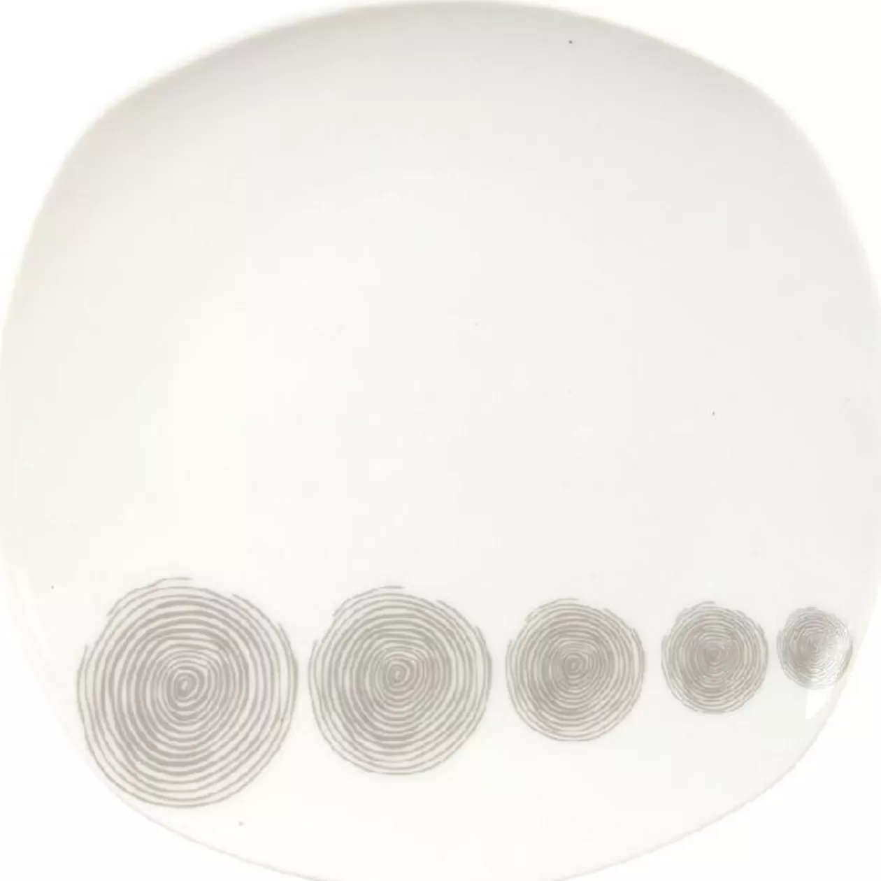 Assiette plate tourbillons gris>Gifi Outlet