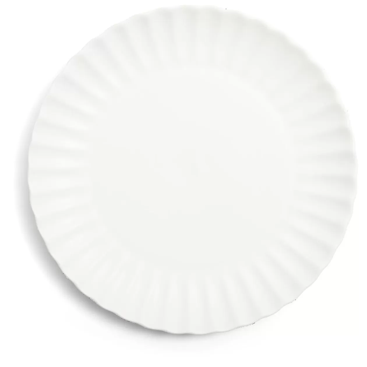 Gifi Assiette plate Venise rebord ondulé faïence blanc Ø26cm< Vaisselle Et Accessoires De Table