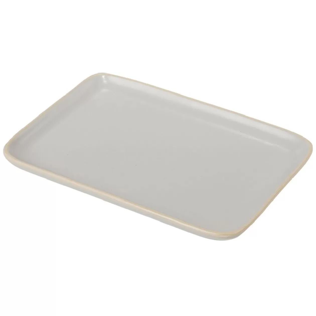 Assiette rectangulaire faïence gris 28,5x19,5cm>Gifi Online
