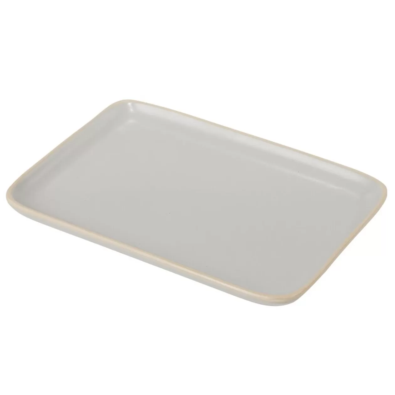 Assiette rectangulaire faïence gris 28,5x19,5cm>Gifi Online