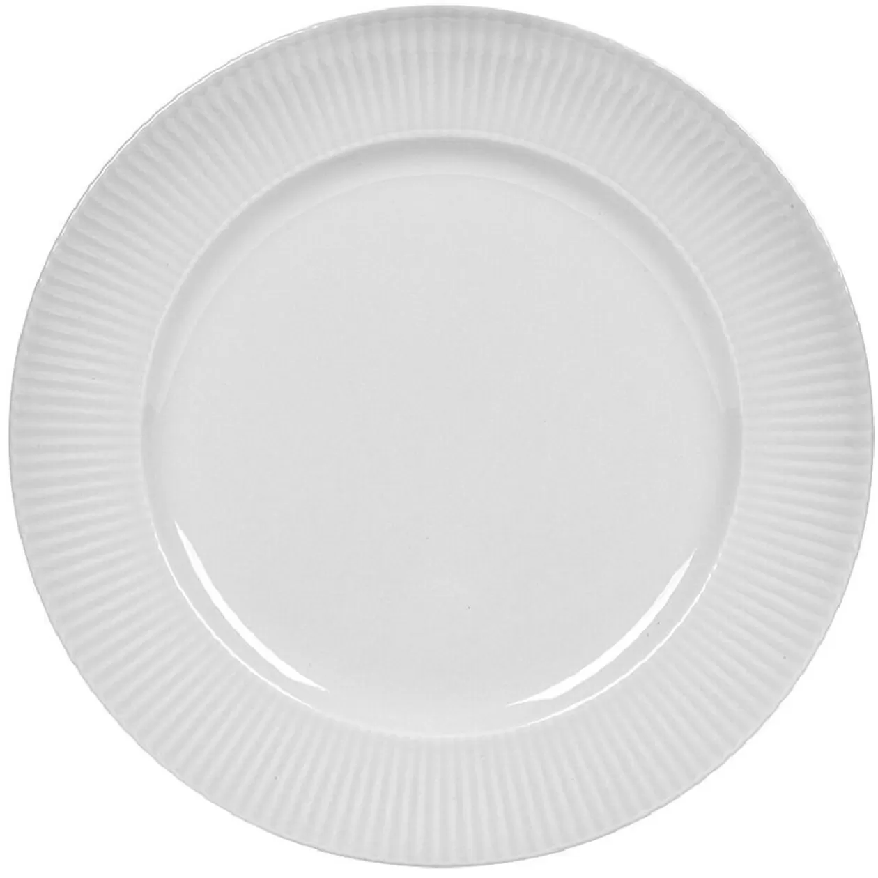 Assiette ronde contour strié gris perle>Gifi Outlet