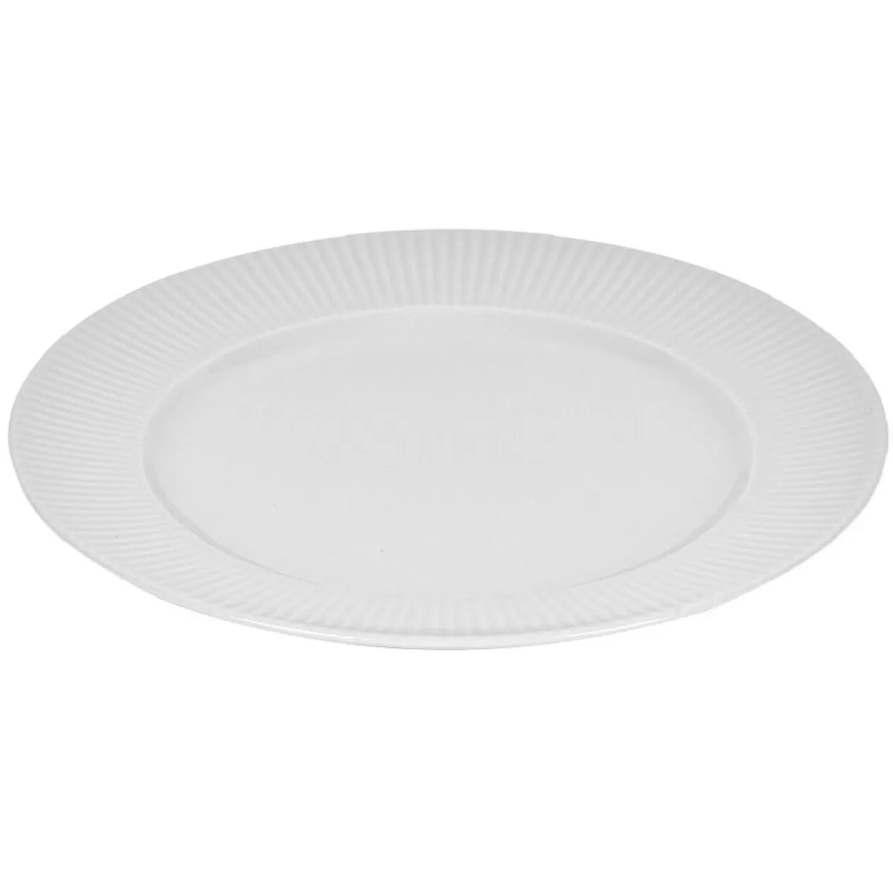 Assiette ronde contour strié gris perle>Gifi Outlet
